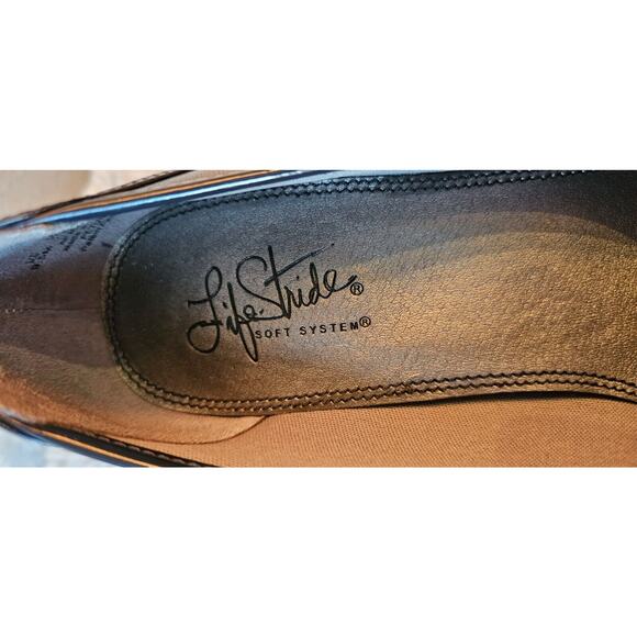 LifeStride Womens Petunia Slip On Dressy Round Toe Heels Shoes NAVY 9.5M‎ - Picture 4 of 6